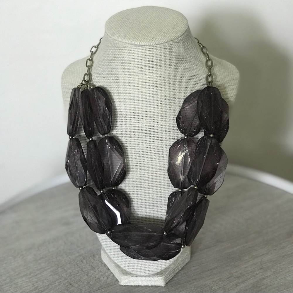 ⬇️ PRICE DROP! Purple Jewel Silver Chain Necklace